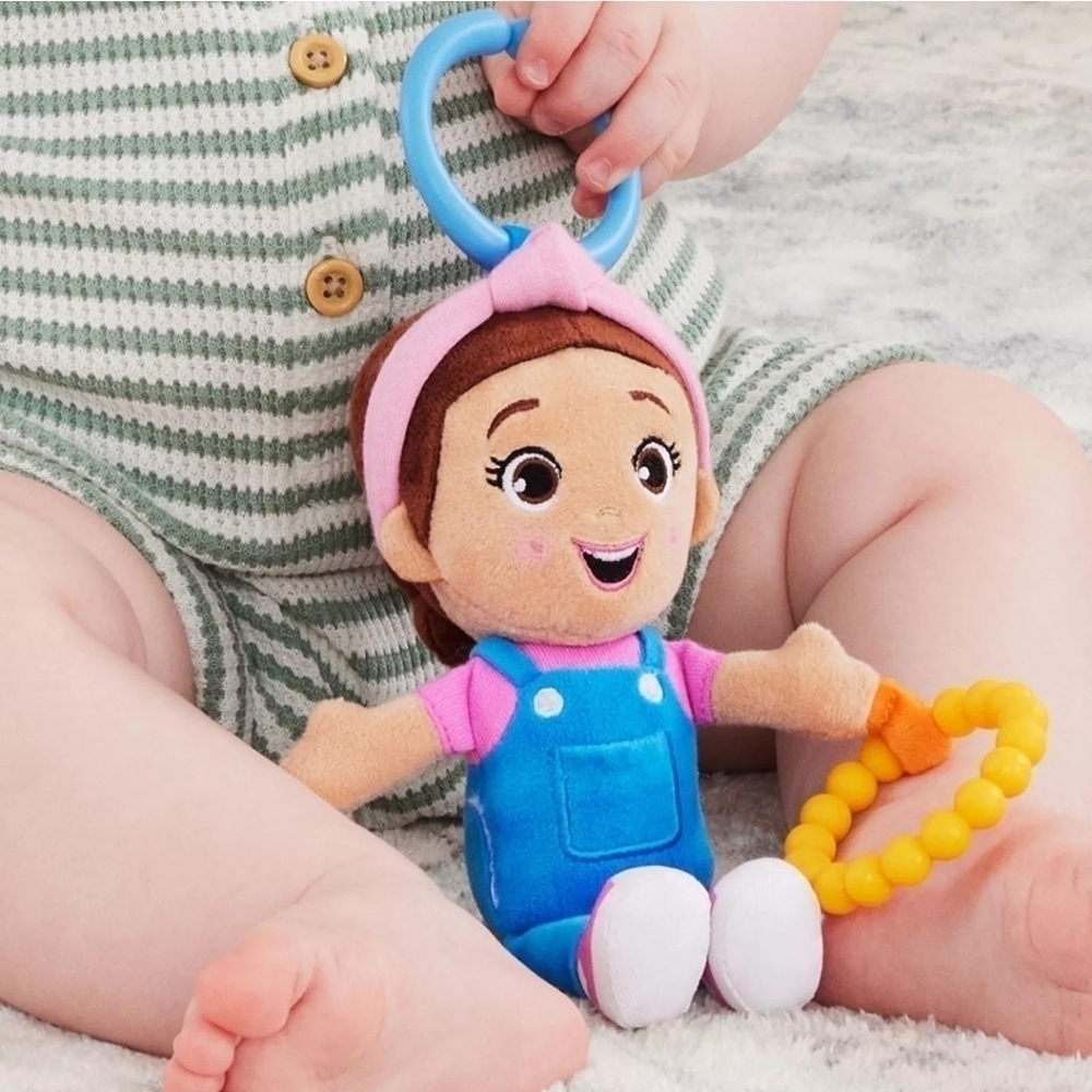 Ms. Rachel Sensory Take Along Toy Doll Plush Baby Rattle & Clip NEW! - Picture 2 of 10